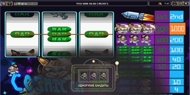 Однорукие бандиты Cosmic Cat на русском